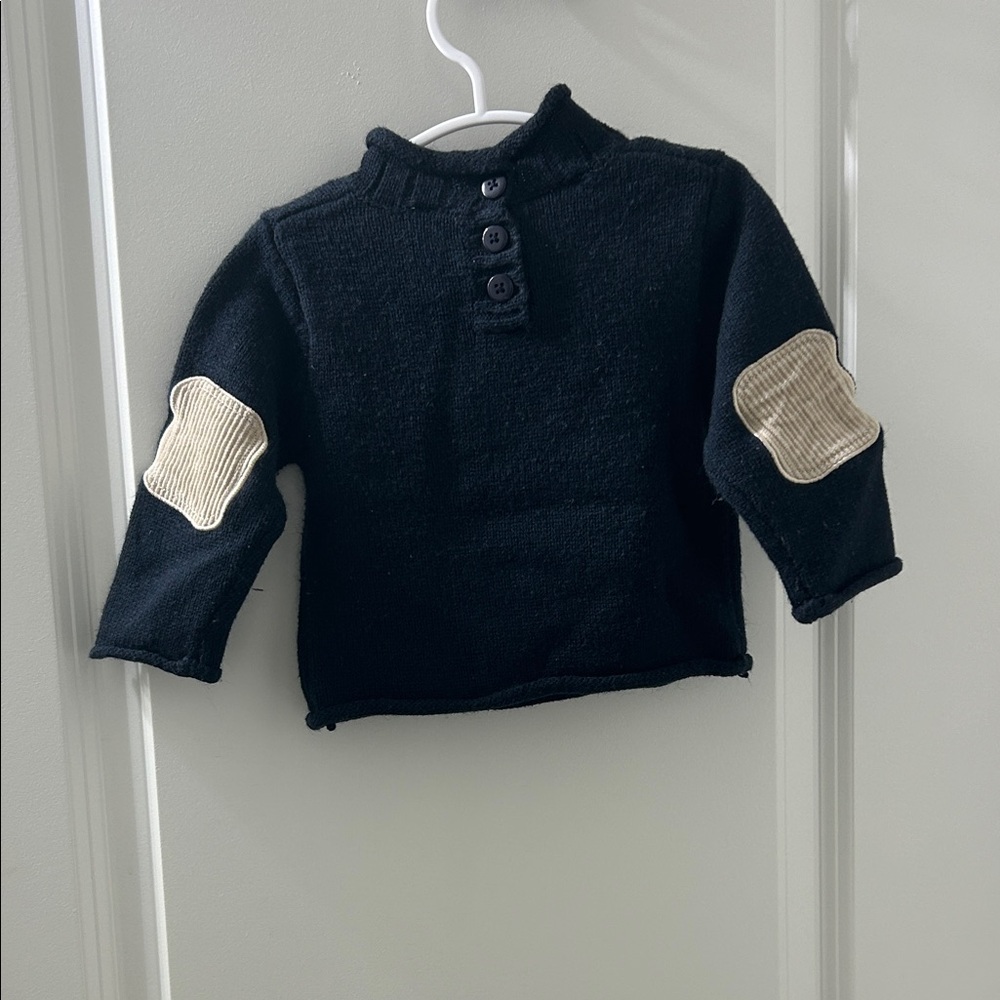 Vintage Navy Blue Baby Christmas Train Sweater - Picture 5 of 5